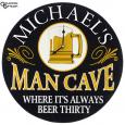 Man Cave Clock - Personalized