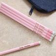 Pink Personalized Pencils for Girls