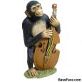 Chimpanzee Bass Figurine