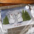 Personalized Snow Couple Welcome Door Mats