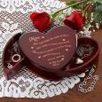Engraved Wooden Heart Jewelry Box - Someone Like You Message