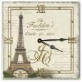 Personalized Paris Marble Clock with Stand