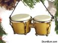 Bongo Drums Ornament - Natural