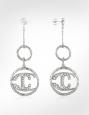 Just Cavalli Monogram - Crystal Logo Drop Earrings