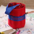 Embroidered Kids Crayon Tote - Red