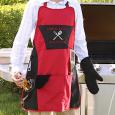 Personalized Four Piece BBQ Grill Apron Set