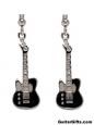 Guitar Earrings - Black
