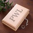 Personalized Men's Wood Valet Jewelry Box With Monogram