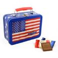 Flag Lunch Box Tin with Squares Chocolates