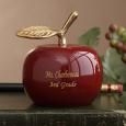 Personalized Red Apple Brass Teacher Bell