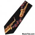 Saxophone and Notes Tie
