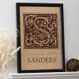 Canvas Art Personalized with Family Name and Monogram - Small