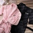 Embroidered Micro Fleece Robe Set - His and Hers Design