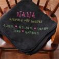 Personalized Black Fleece Blanket - You Warm Our Hearts