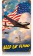 B15 US Flag Vintage Tin Sign