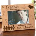 Engraved Wood Teacher Picture Frame