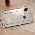 Monogram Mirrored Vanity Tray - Single Initial Design