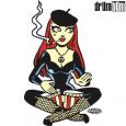 Beatnik Bongos Girl Sticker