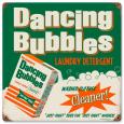 Vintage Dancing Bubbles Metal Sign