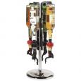 4-Bottle Revolving Liquor Dispenser