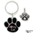 Cat Love Keychain Set - Black