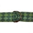 Preppy Green Argyle Fabric Belt