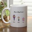 Family Cartoon Characters Personalized Coffee Mugs