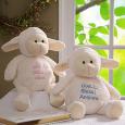 Personalized Stuffed Animals - Plush Christening Lamb