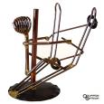 Skier Crash Wirecraft Figurine