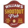 Shootout Pub Personalized Wooden Sign