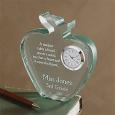 Personalized Teachers Acrylic Apple Clock