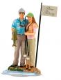 Cast Fishing Couple Cake Topper