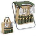 Folding Chair With Garden Tools