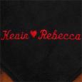 Personalized Black Fleece Blanket for Couples