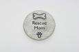 Rescue Mom Pewter Magnet