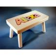 My Personalized Name Puzzle Stool-- White (1-5 Letters)