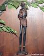 African Woman Drum Figurine