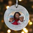 Snowflakes Personalized Photo Christmas Ornaments