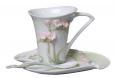 Freesia Pink Flower Porcelain Coffee Cup Se