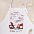 Personalized Aprons - Recipe for a Happy Marriage Design