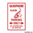 Saxophone Parking Sign