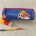 Boys Personalized Sports Pencil Cases - Baseball, Football, Basketball, Soccer