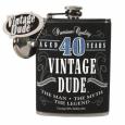 40 Year Old Fine Aged Birthday Gift Flask