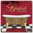 Retro Lipstick Lounge Tin Sign