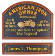 Personalized Motorcyclist Sign