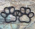 Dog Paw Print Wooden Earrings