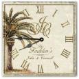 Personalized Palm Tree Marble Clock with Stand