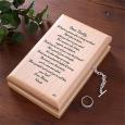Personalized Wood Jewelry Valet Box - Dad Poem