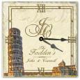 Personalized Pisa Marble Clock with Stand