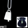Cowbell Silver Necklace